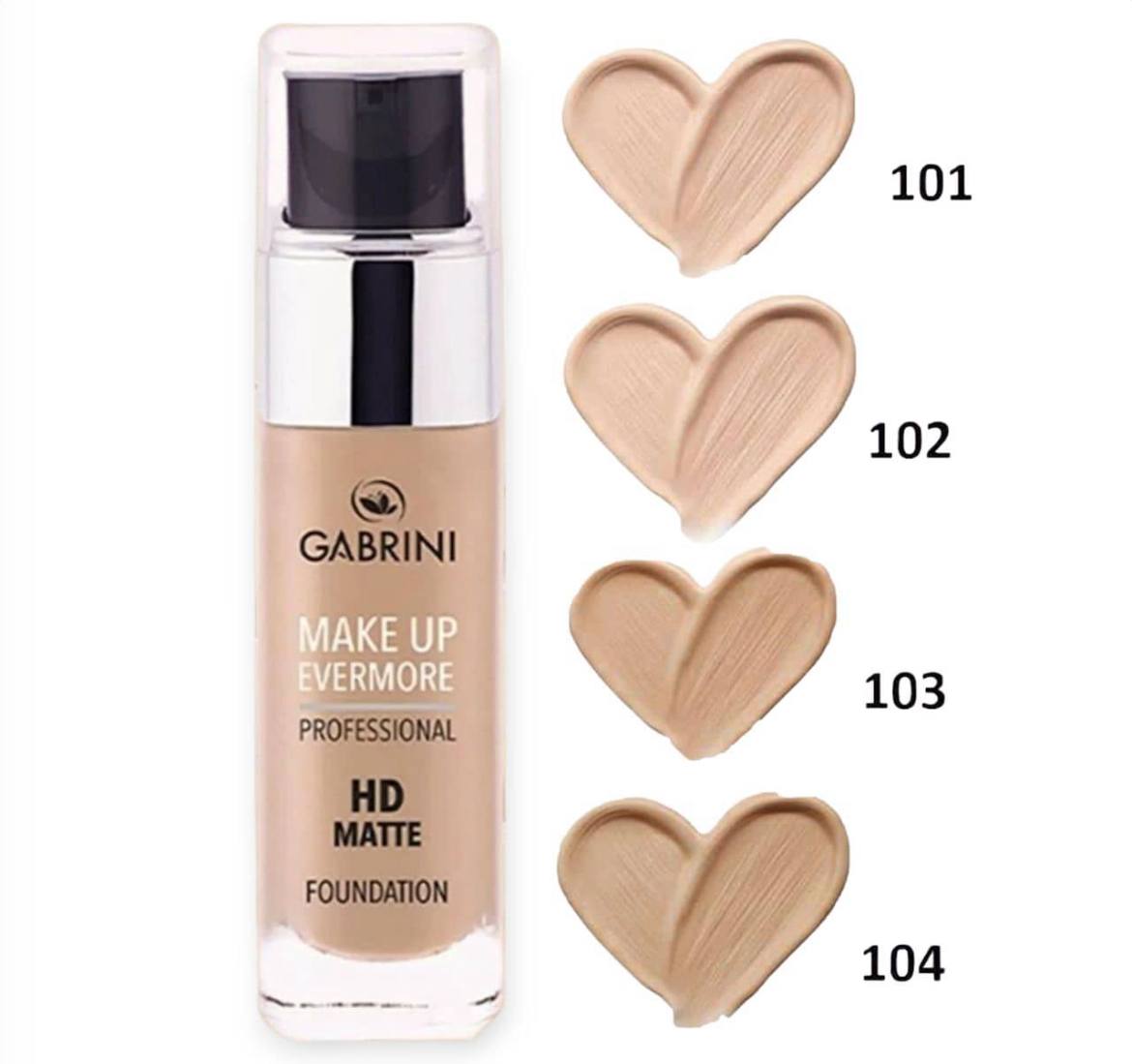 کرم پودر GABRINI مدل شیشه ای اچ دی مات (اصلی)