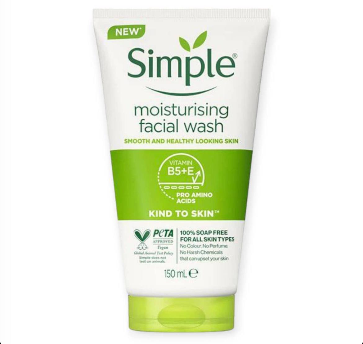 ژل شستشو صورت سیمپل SIMPLE مدل Moisturising