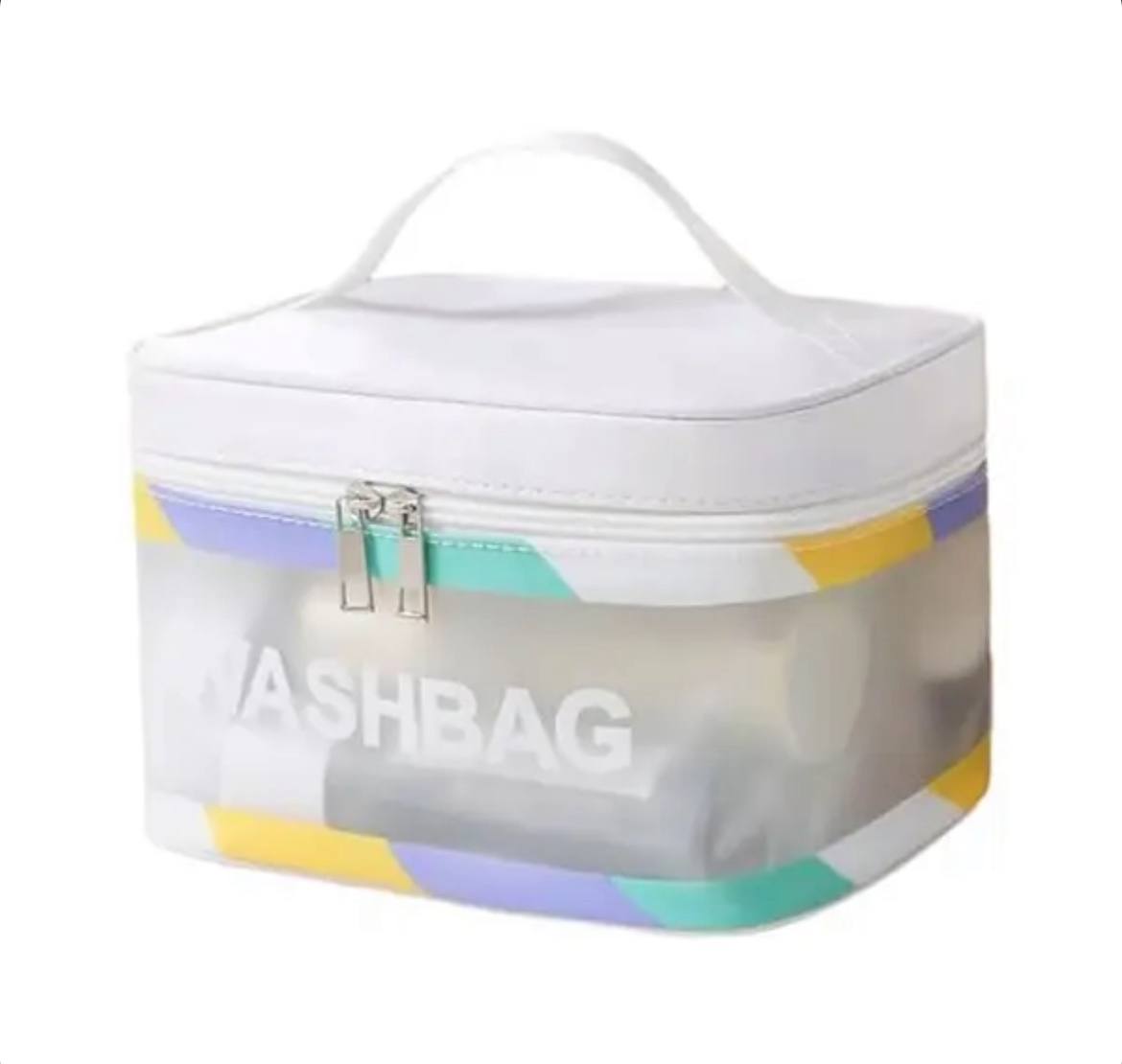 واش بگ مستطیلی طرح دار سفید