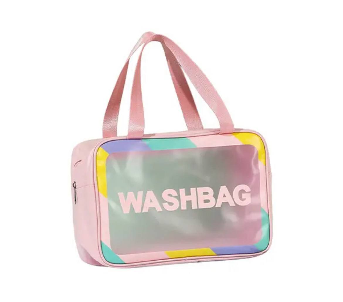 واش بگ بزرگ طرح دار صورتی