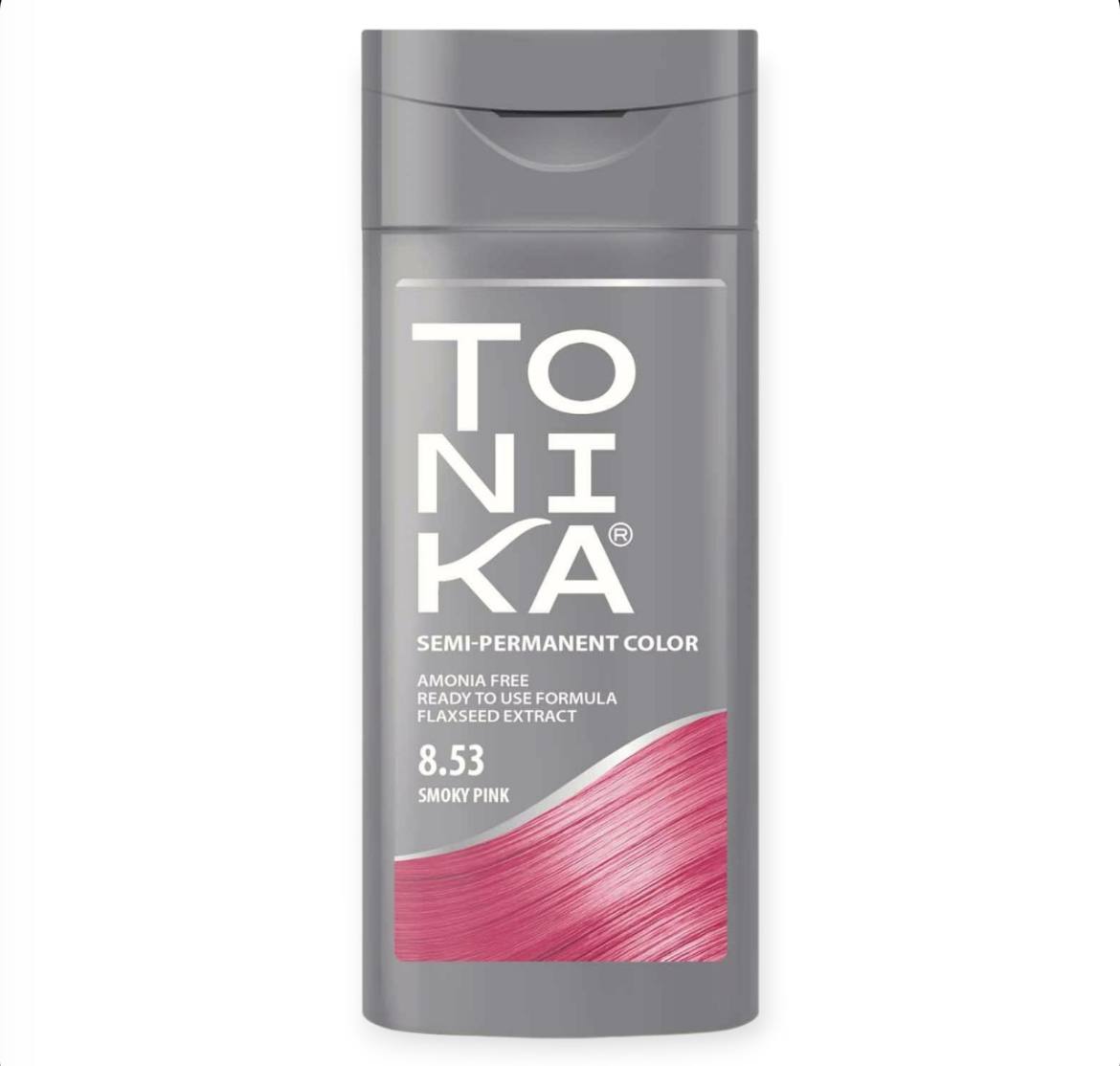 شامپو رنگ مو تونیکا TOHNIKA شماره 8.53 رنگ صورتی دودی 150 میلی لیتر