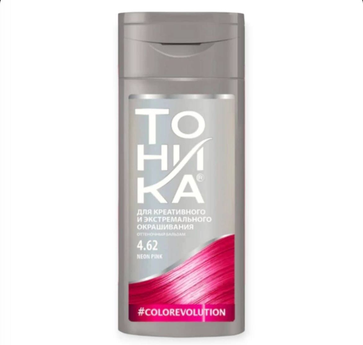 شامپو رنگ مو تونیکا TOHNIKA شماره 4.62 رنگ صورتی نئونی