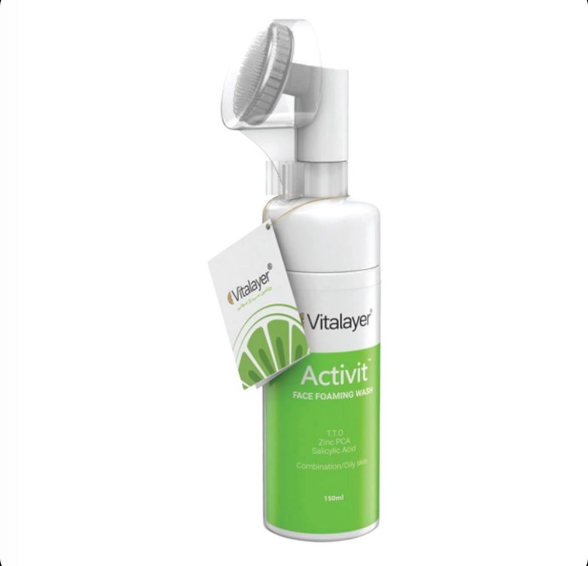 فوم شستشوی صورت ویتالایر مدل Activit مناسب پوست چرب حجم 150 میلی لیتر