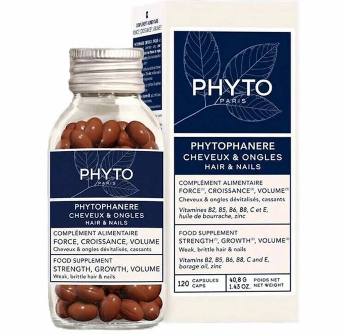 قرص فیتو فانر PHYTO تقویت کننده مو و ناخن 120 عددی
