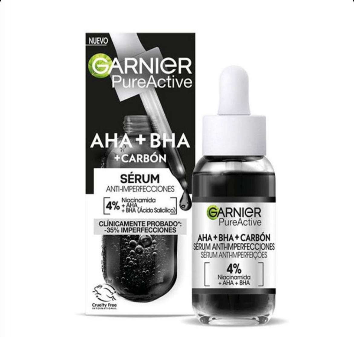 سرم ضد عیوب زغالی گارنیر AHA+BHA